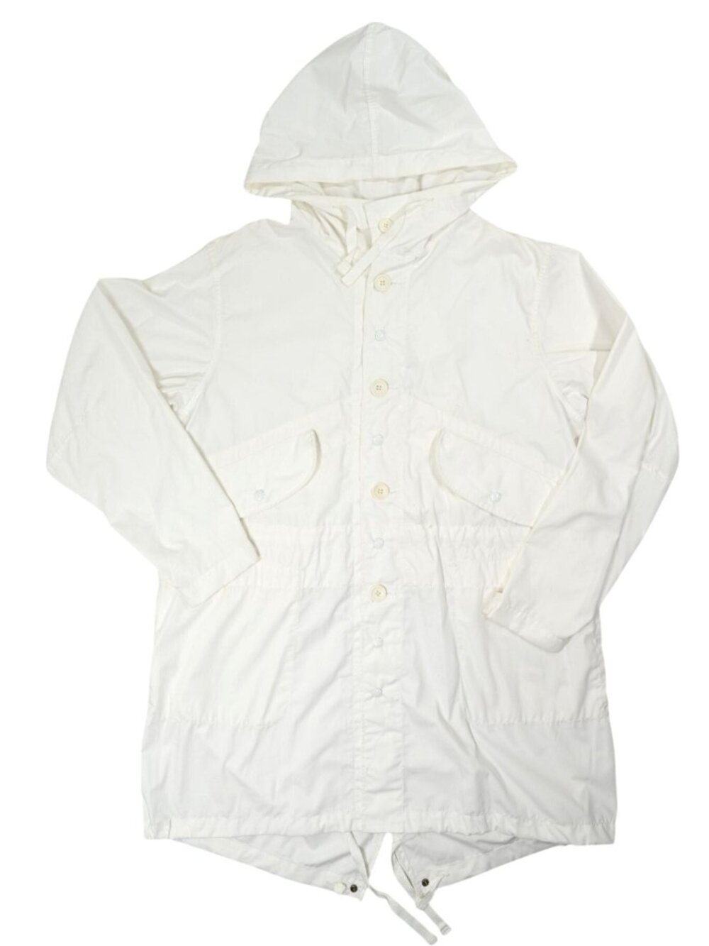 Engineered Garments Type 51 Parka Jacket in White PC Poplin